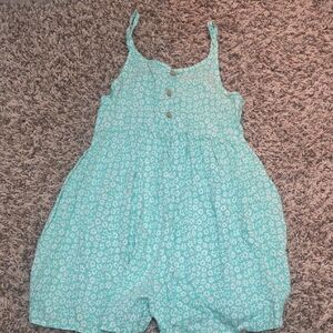 OshKosh B'gosh Aqua Floral Romper